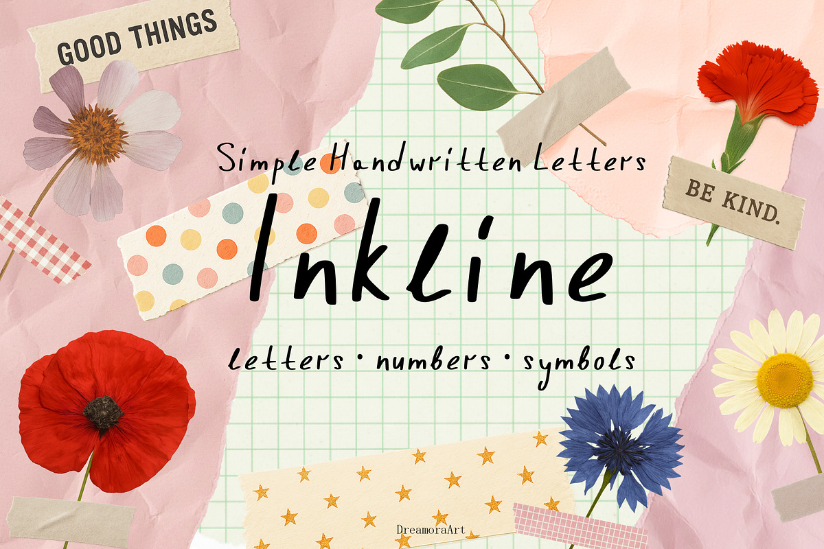 INKLINE - Handwritten Letters Font, a Handwritten Font by DreamoraArt (Photo 1 of 5)