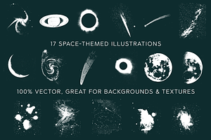 COSMOS 17 Space-Themed Vectors