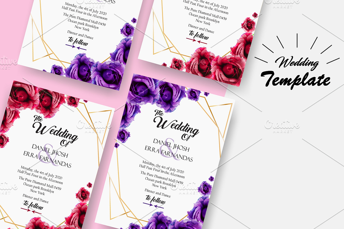 wedding poster Template mock-up, a Print Template by Design with Qurat (Photo 3 of 7)