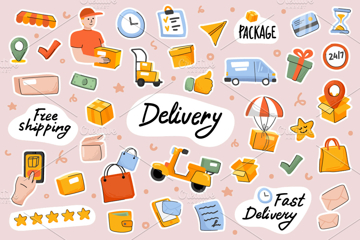 Bundle Cute Stickers Design, a Decorative Illustration by alexdndz