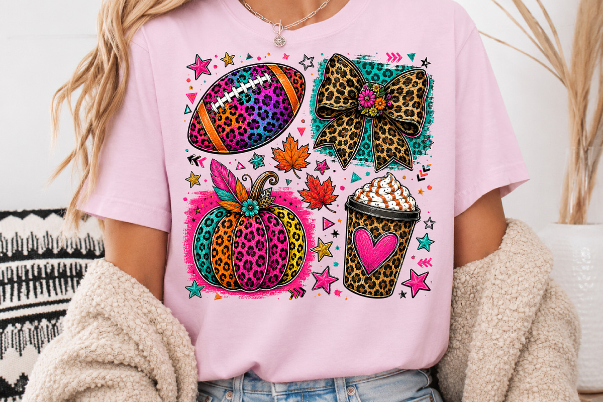 Pink Leopard Football Fall Coquette, a Seasonal Illustration by Rose Art (Photo 3 of 4)