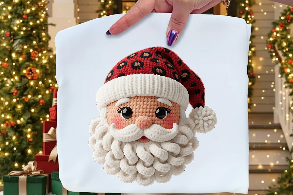 Leopard Print Crochet Christmas PNG, an Illustration by Craft Nest (Photo 2 of 5)