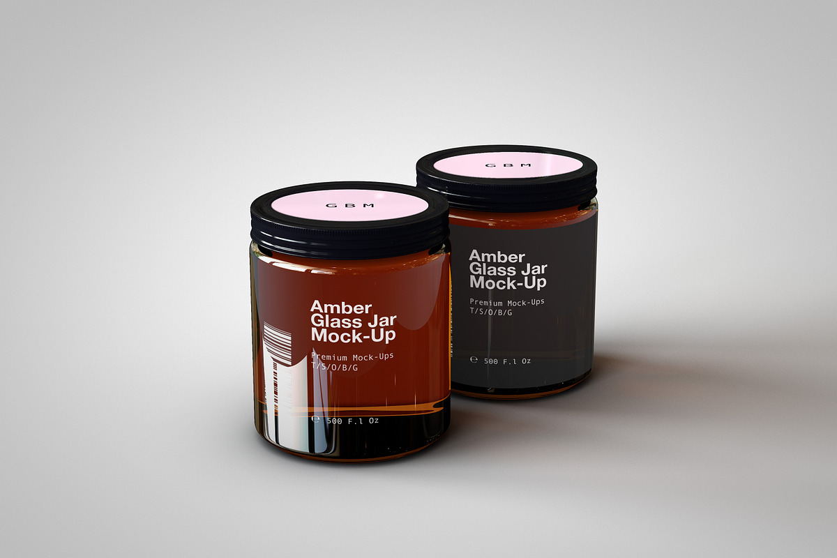 Amber Glass Jar Mock-Up, a Household Mockup by TSOBG (Photo 13 of 16)