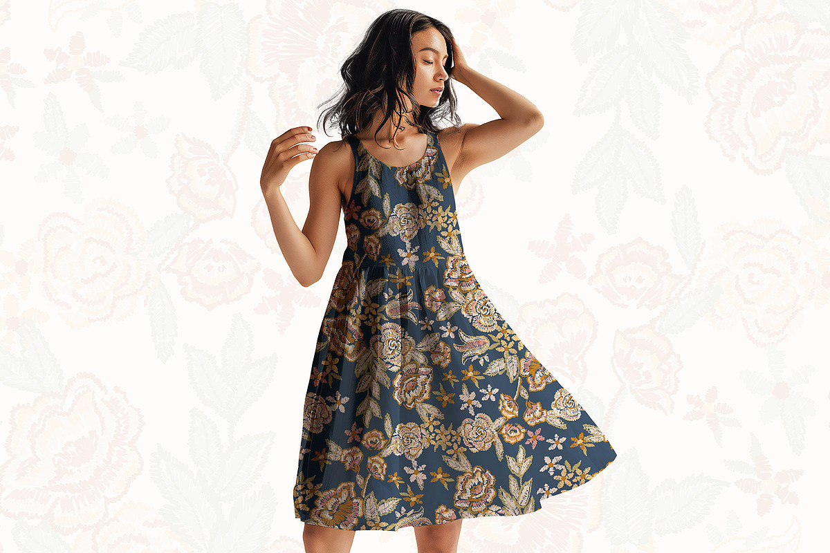 Vintage Floral Seamless Pattern, a Pattern Graphic by StudioGlouna (Photo 3 of 9)