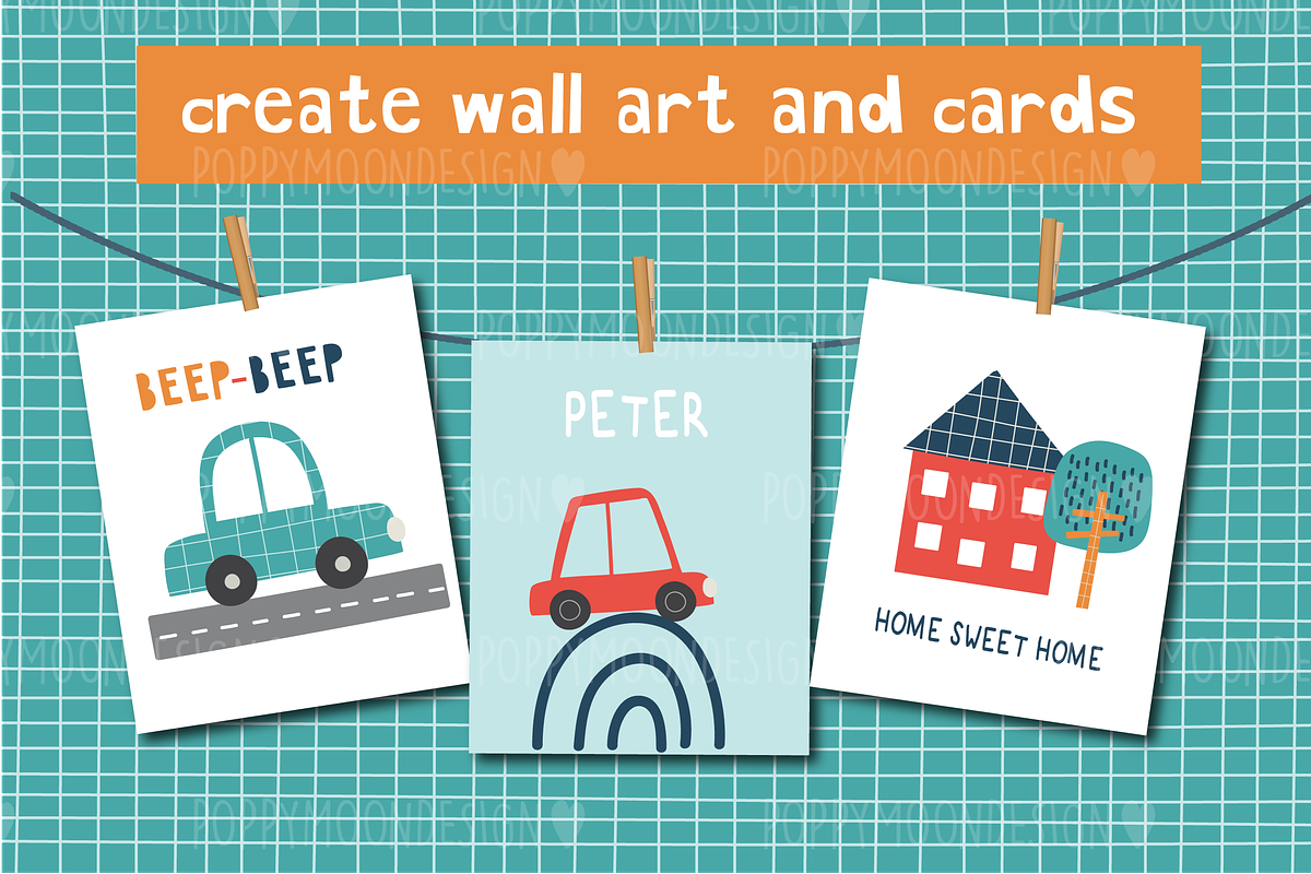 Traffic clipart set, a Decorative Illustration by Poppymoondesign (Photo 2 of 3)