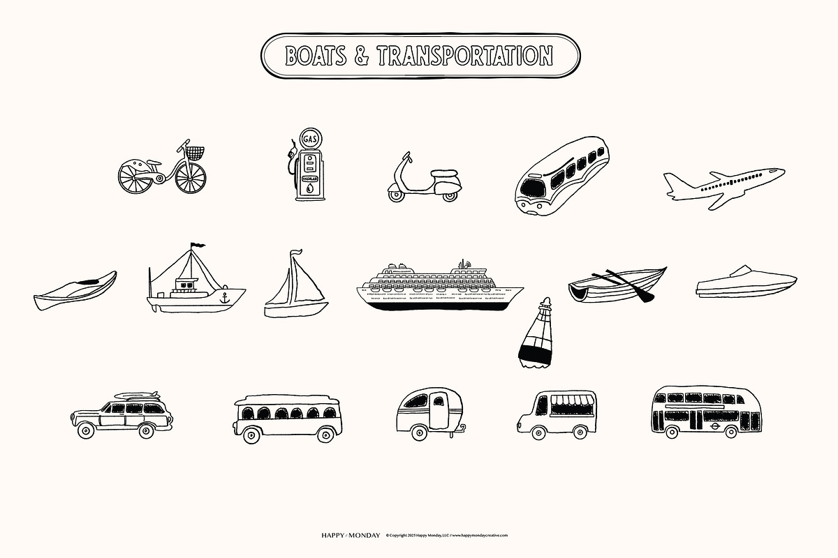 Travel Map Creator Collection, an Illustration by Happy Monday Creative (Photo 3 of 22)