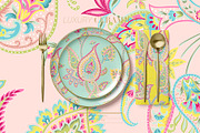 Persian Pink Paisley luxury Patterns, a Graphic by TSTUDIO (Thumbnail 9 of 12)