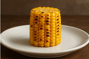Grilled Corn on the Cob Standing on, a Food Illustration by AlexArt