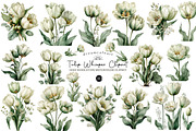 Tulip Whisper Watercolor Clipart, an Illustration by DreamCafeArt (Thumbnail 1 of 6)