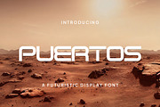 Puertos - Geometric Futuristic Font, a Sans Serif Font by fluffstudio (Thumbnail 5 of 10)