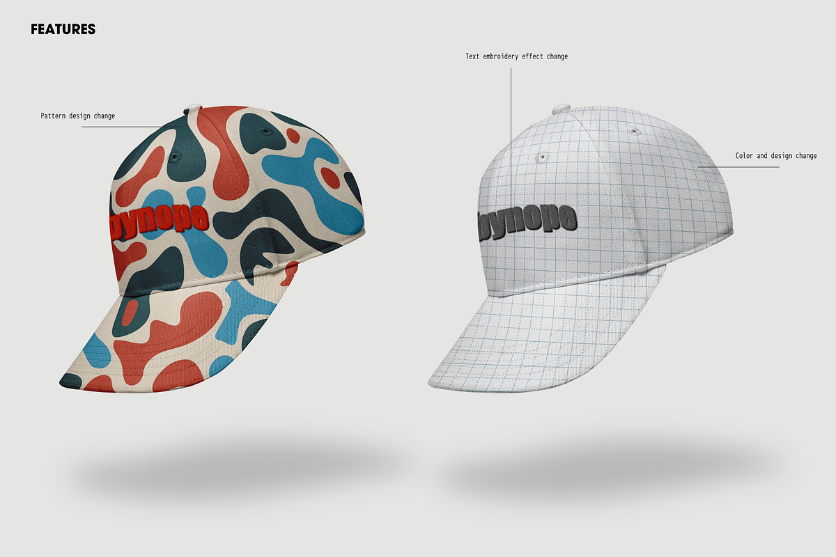 Baseball Caps Hat Mockup Vol 1, a Hat Mockup by made_by_nope (Photo 19 of 29)