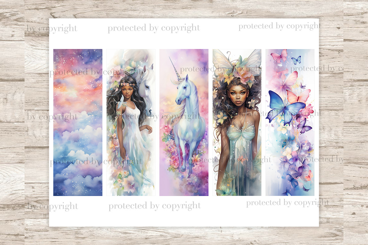 Fairy Bookmarks Printable, a Person Illustration by GlamArtZhanna (Photo 1 of 3)