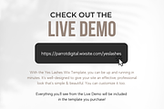 Elegant Lashes Website for Wix, a Landing Page Template by Parrot Designs (Thumbnail 3 of 4)