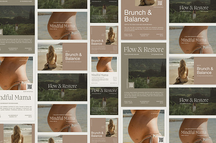 12 Wellness Event Canva Templates, a Marketing Template by Sikoya Design