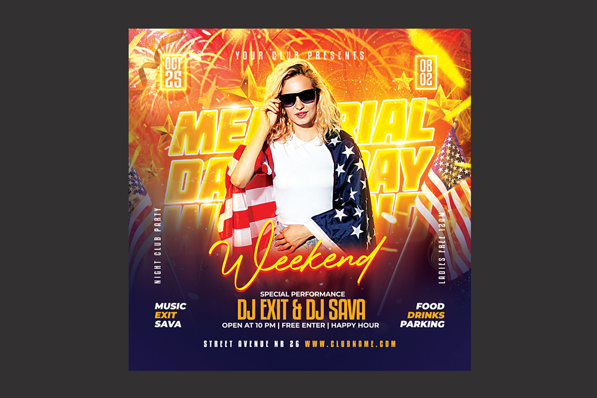 Memorial Day Flyer, a Flyer Template by DSGraphicDesign