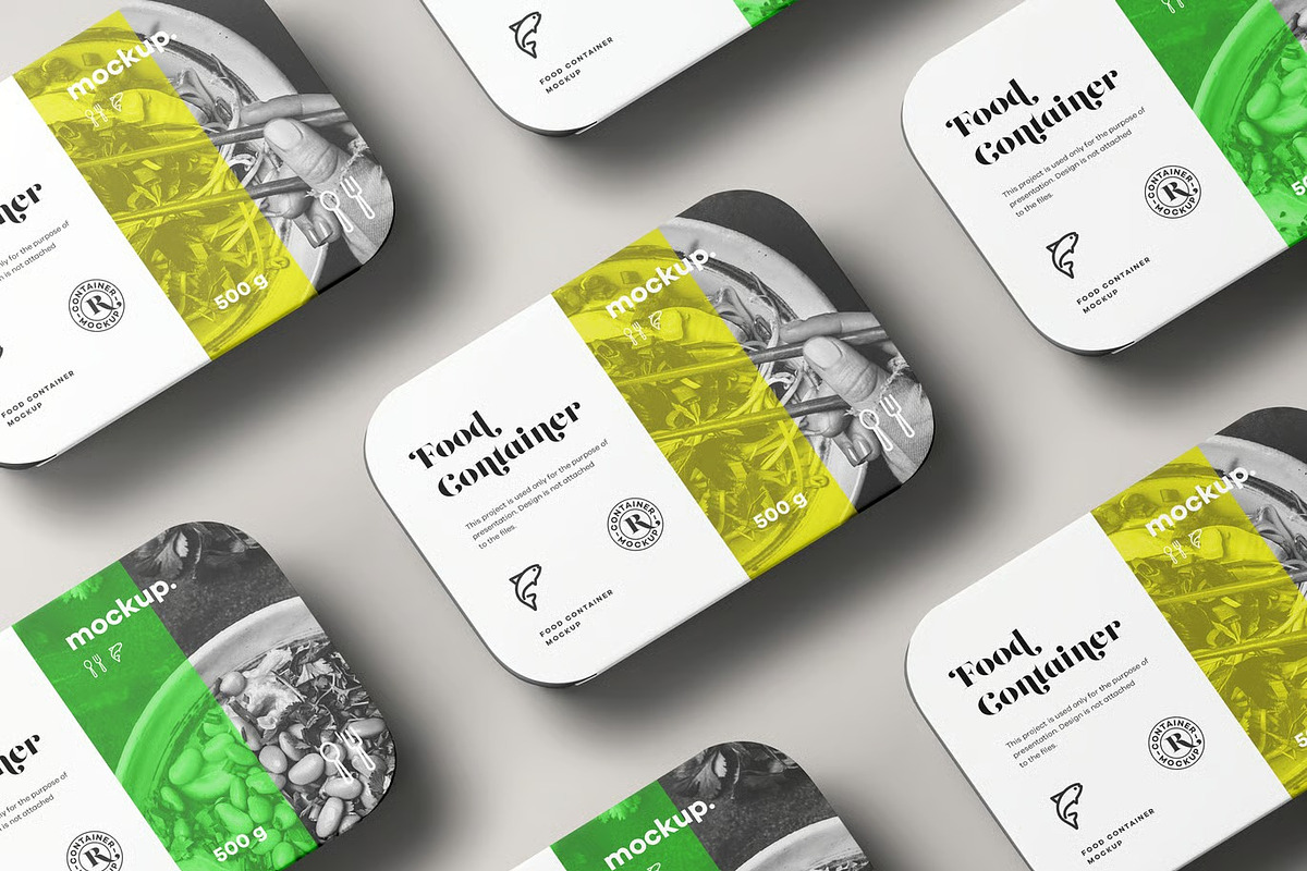 Food Container Mock-up, a Packaging Mockup by zippypixelstudio (Photo 5 of 16)