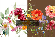 Bright Wildflower Watercolor Clipart, a Decorative Illustration by OKArtHub (Thumbnail 8 of 12)