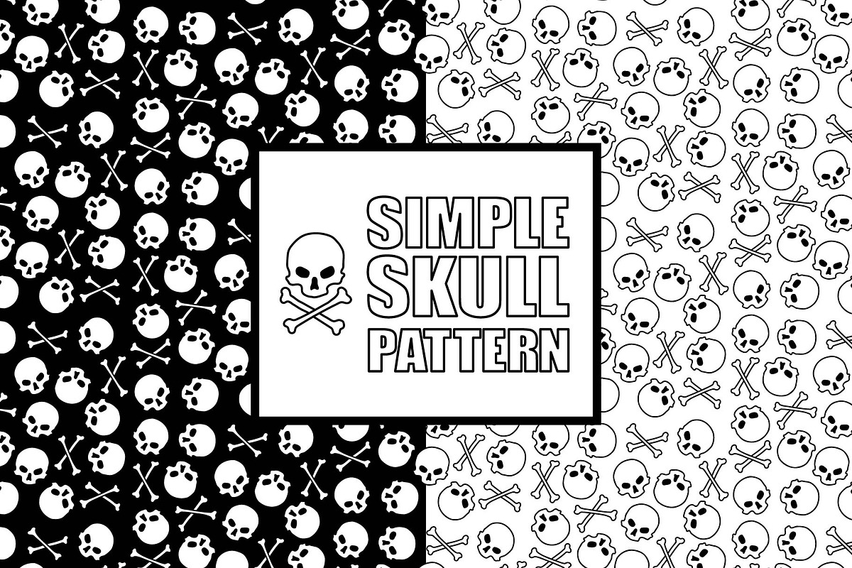 SIMPLE SKULL PATTERN, a Pattern Graphic by arrolas vector