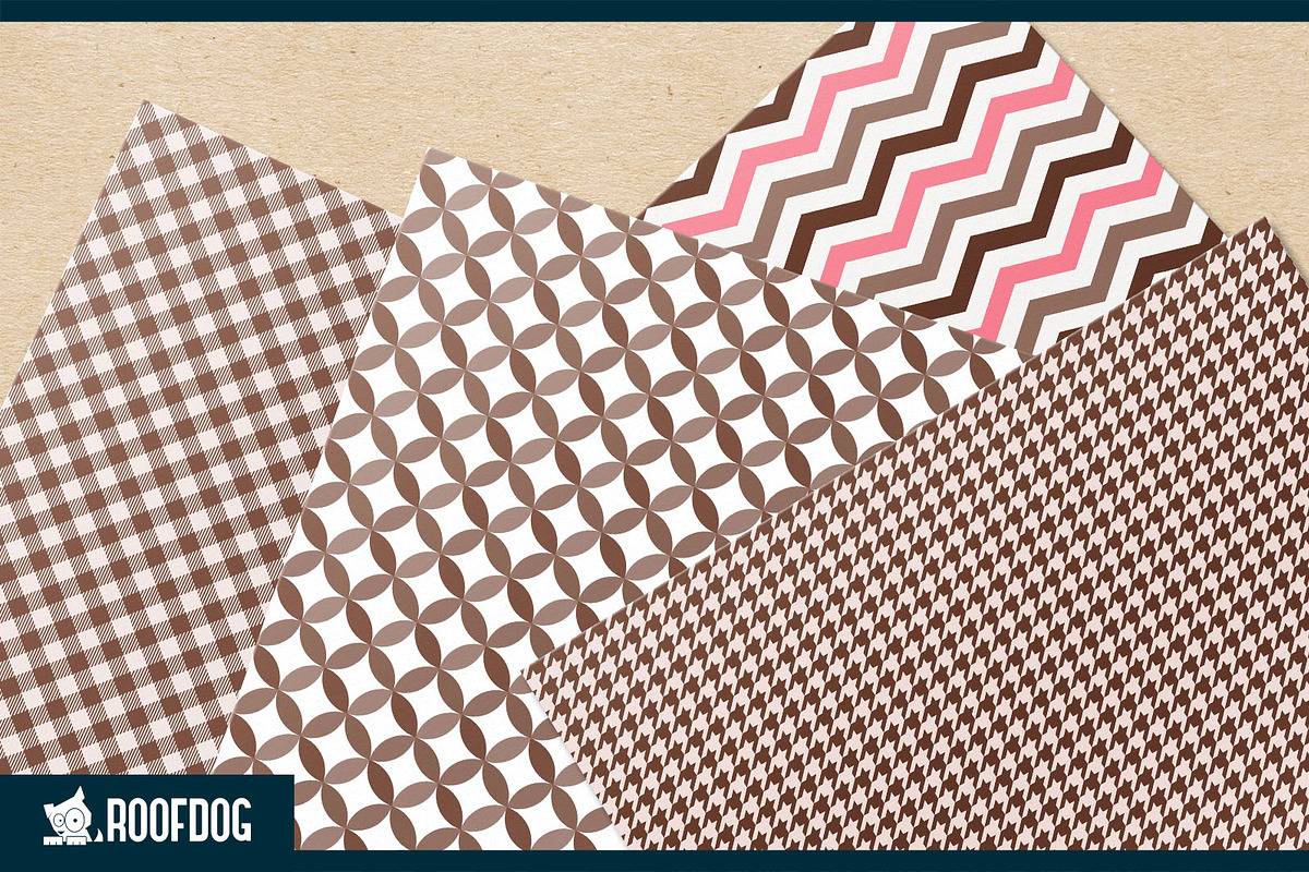 Classic pink cacao digital paper, a Pattern Graphic by Roofdog Design (Photo 5 of 5)