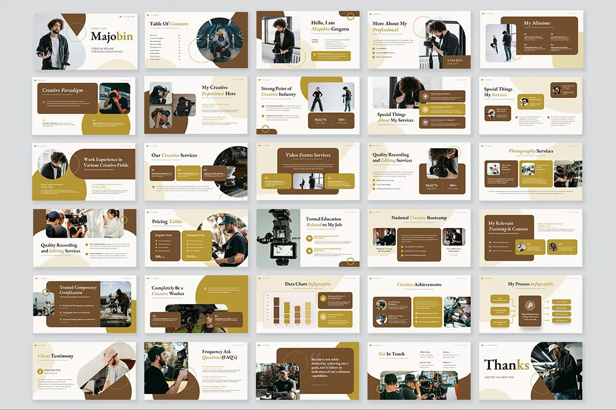 Creative CV Resume Keynote Templates, a Presentation Template by Fit-tee (Photo 5 of 10)