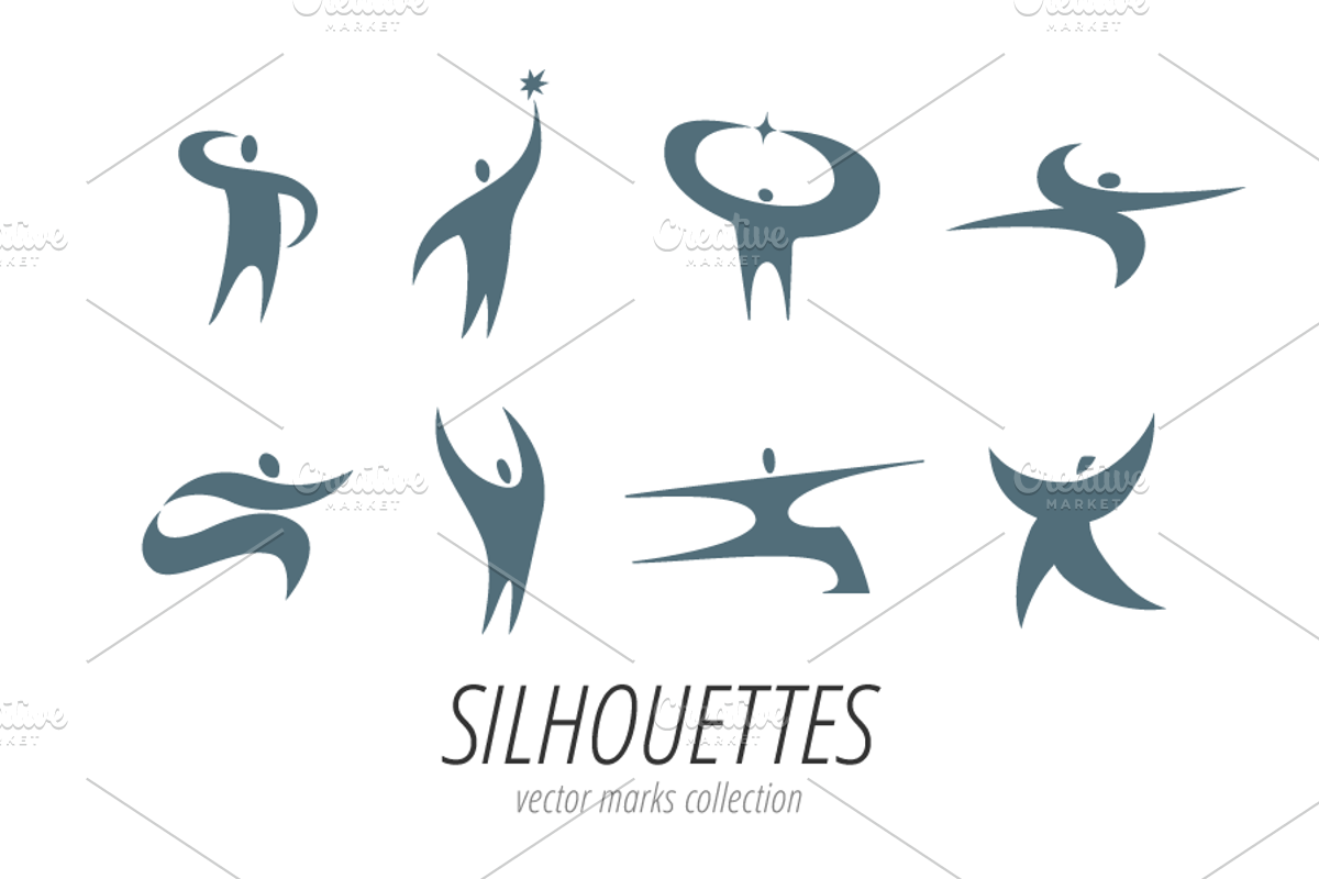 8 Human Silhouettes, a Branding & Logo Template by Youhhou (Photo 2 of 2)
