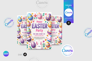 Easter Party Flyer Template, a Print Template by Aam360