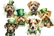St. Patrick's Cute Dog Cliparts, an Animal Illustration by Mash Mash Stickers (Thumbnail 7 of 9)