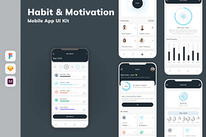 Habit & Motivation Mobile App UI Kit