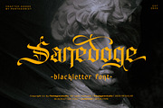 Sandoge | Blackletter Font, a Blackletter Font by Pentagonistudio (Thumbnail 1 of 10)