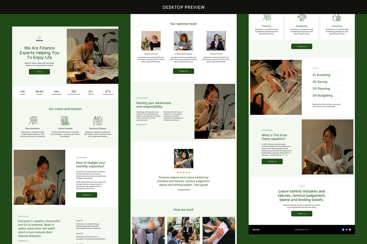 Finance Business Landing Template, a Landing Page Template by Studio K (Photo 2 of 7)