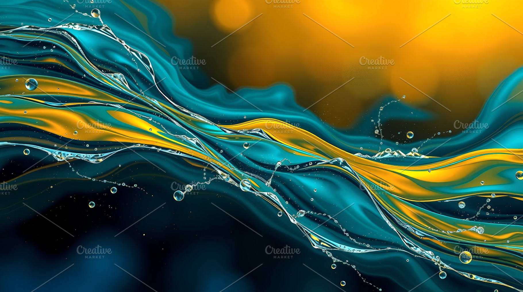 Abstract Liquid Art with Teal and Go, an Abstract Photo by Stock Shape