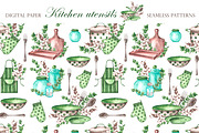 Kitchen watercolor set. Cookbook, an Illustration by SabinaWatercolorArt (Thumbnail 16 of 16)