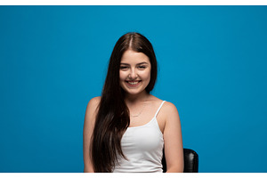Young Caucasian woman with long, a Person Photo by volodymyrshtun13795