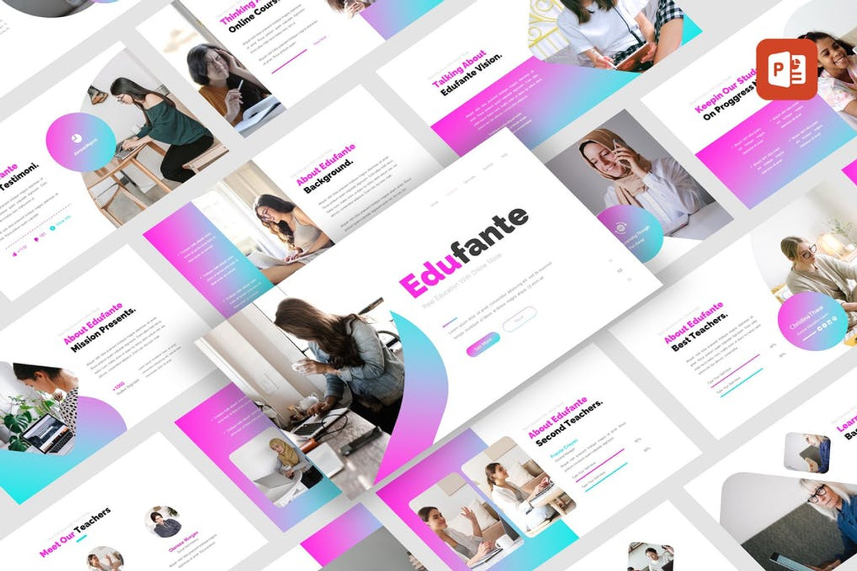 Edufante - Online Course PowerPoint, a Presentation Template by PuriCreative (Photo 1 of 5)