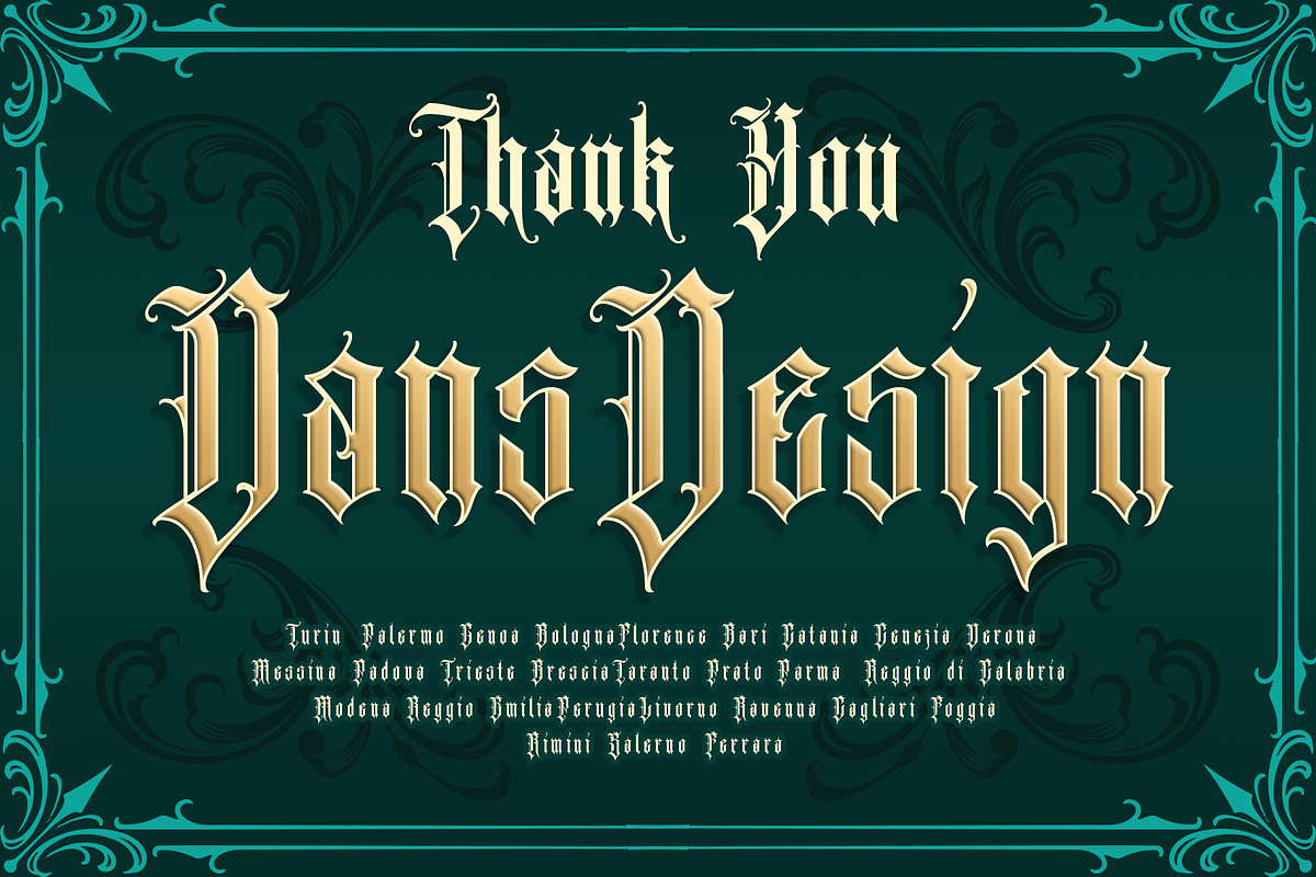 Menotius Modern Blackletters, a Blackletter Font by dansdesign (Photo 11 of 11)