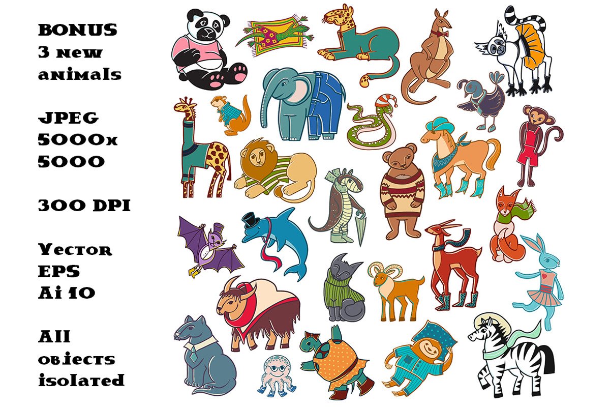 Cartoon vector animals alphabet., an Animal Illustration by Nata Savina Art (Photo 4 of 4)