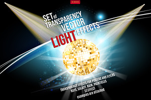 Set of transparency vector effects