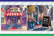 Front Store Coloring Pages, an Illustration by LightExpress (Thumbnail 4 of 5)