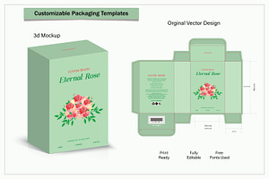 Product Box Die Cut with 3d Mock Up