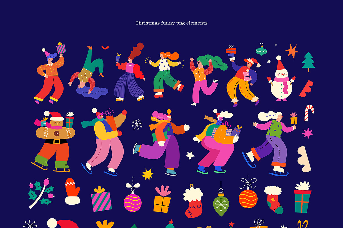 Merry Christmas and Happy New Year!, a Seasonal Illustration by MoleskoStudio (Photo 9 of 27)