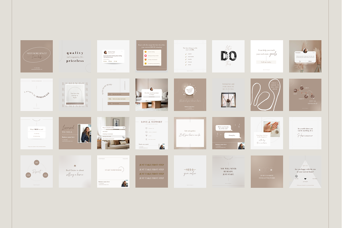 70+ Nude Realtor Instagram Templates, a Social Media Template by Estatik Designs (Photo 3 of 8)