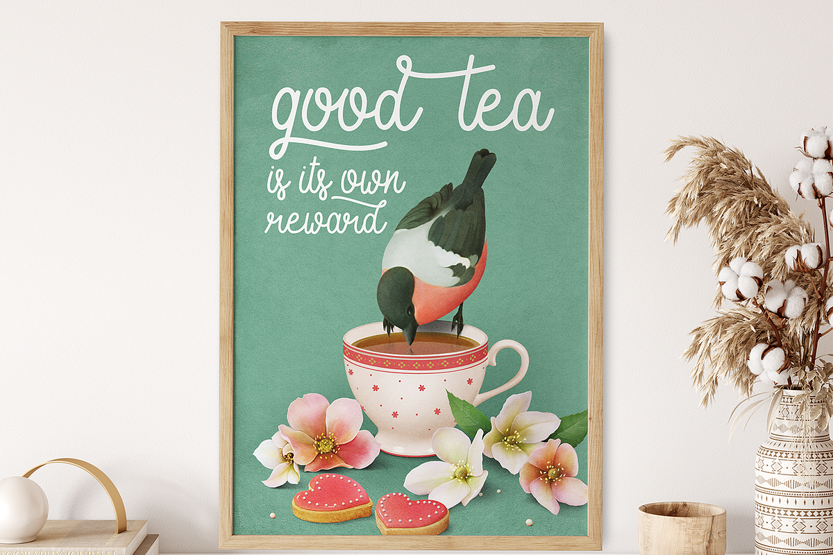 Biscuits & Tea charming script font, a Font by Amber Nest Design (Photo 4 of 8)