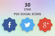 Nice Star Shaped Social Icons, an Icon by DeepDesign (Thumbnail 1 of 2)