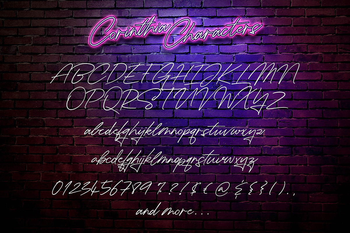 Corinthia Font, a Script Font by Ivan Rosenberg (Photo 9 of 10)