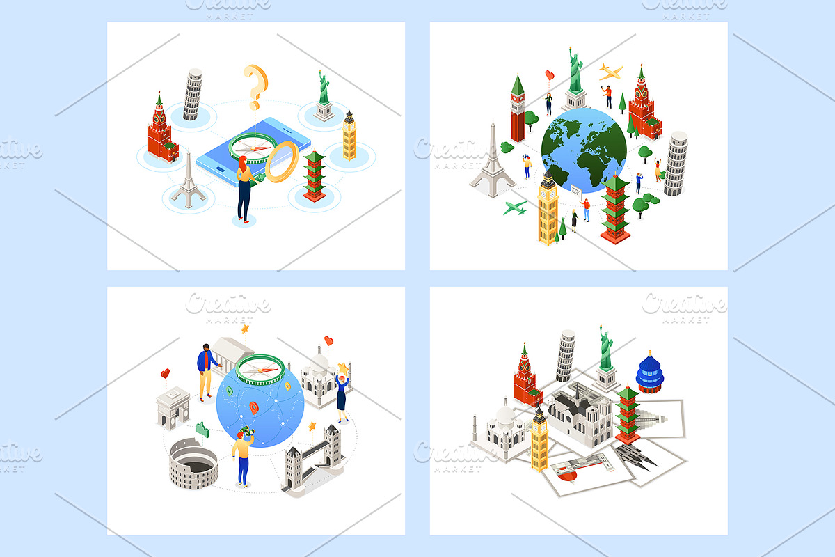 Isometric Travel Illustrations, an iPhone Mockup by Boyko Pictures (Photo 9 of 10)