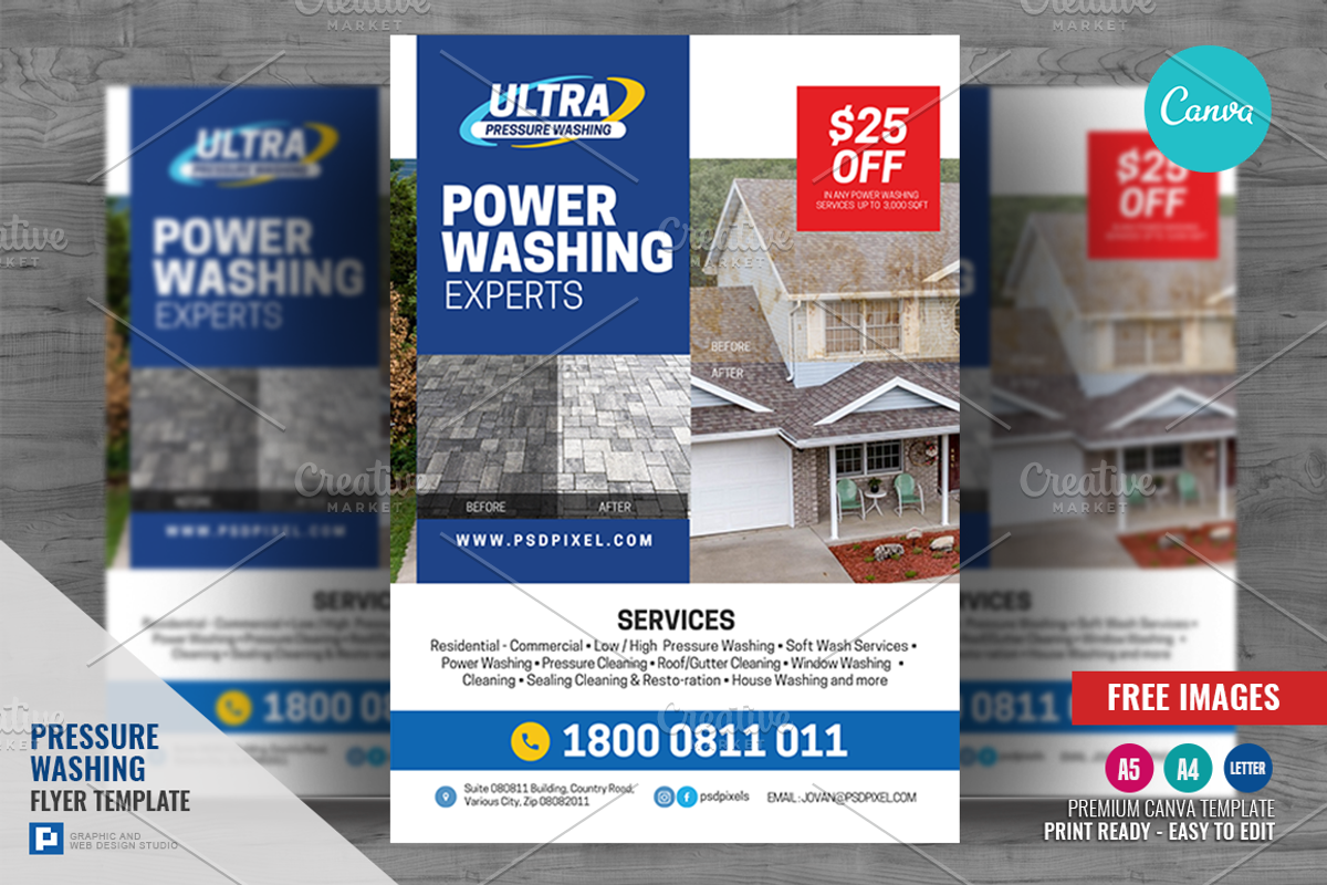 Pressure Cleaning and Washing Flyer, a Flyer Template by PSDPixel (Photo 1 of 4)