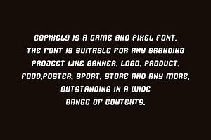 Gopixely - Game & Pixel Font