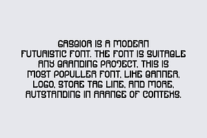 Gasbior - Futuristic & Tech Font