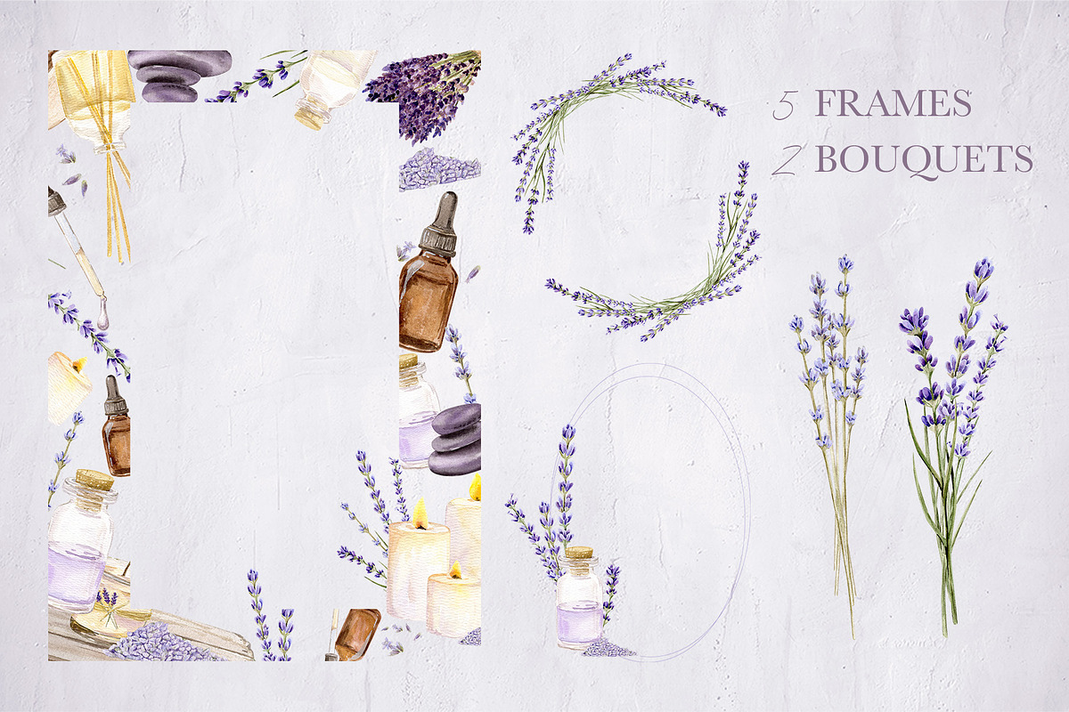 Watercolor Lavender Essense, a Healthcare Illustration by art_takremen (Photo 6 of 8)