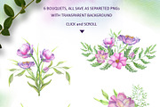 Watercolor Pink Flowers, an Illustration by Olesya Agudova (Thumbnail 4 of 8)